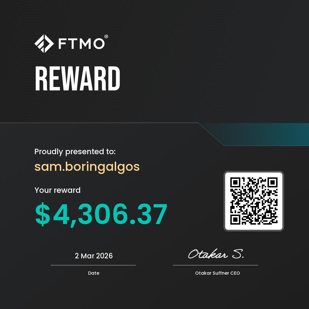 FTMO Payout $4,306.37